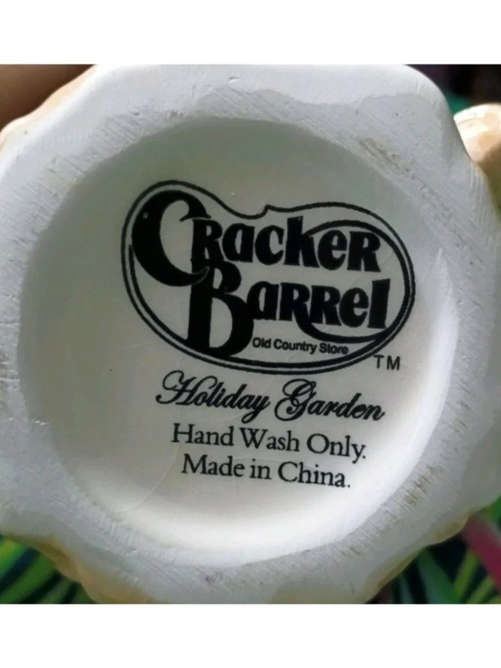 Cracker Barrel Holiday Garden Porcelain Creamer Sugar Cardinal Winter Crazing